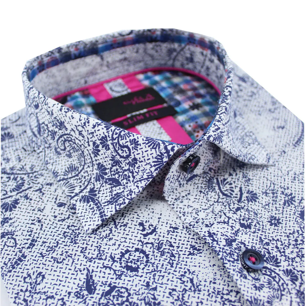Blue Paisley Trace Short Sleeve Shirt