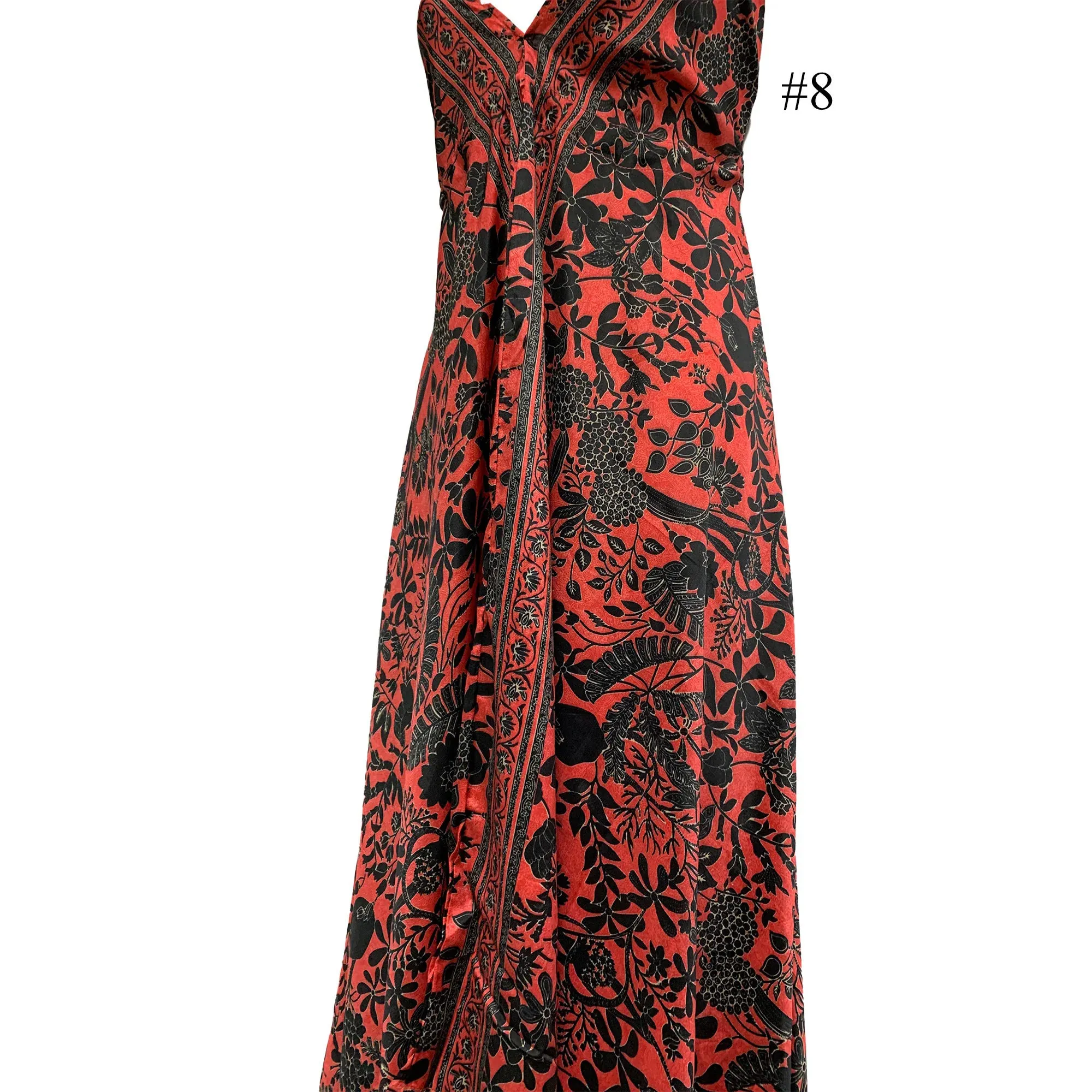 Boho Silk Halter Dress Beach Party Goddess Paisely Maxi Dress Niya