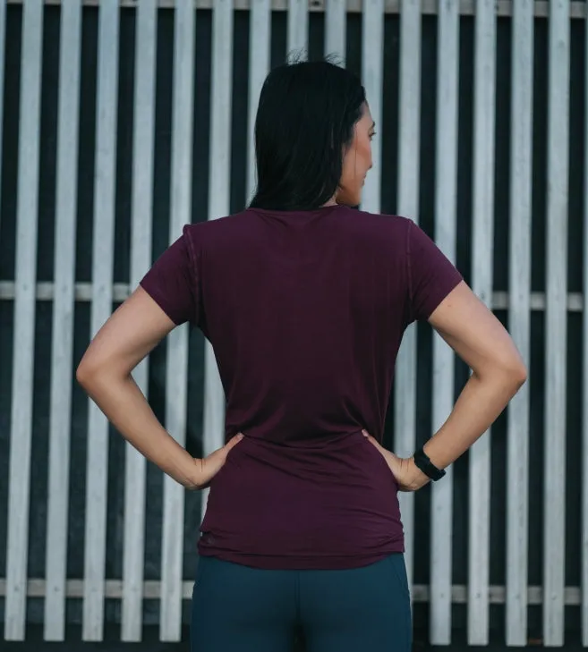Breastfeeding T-Shirt - Bamboo Workout Tee Fig