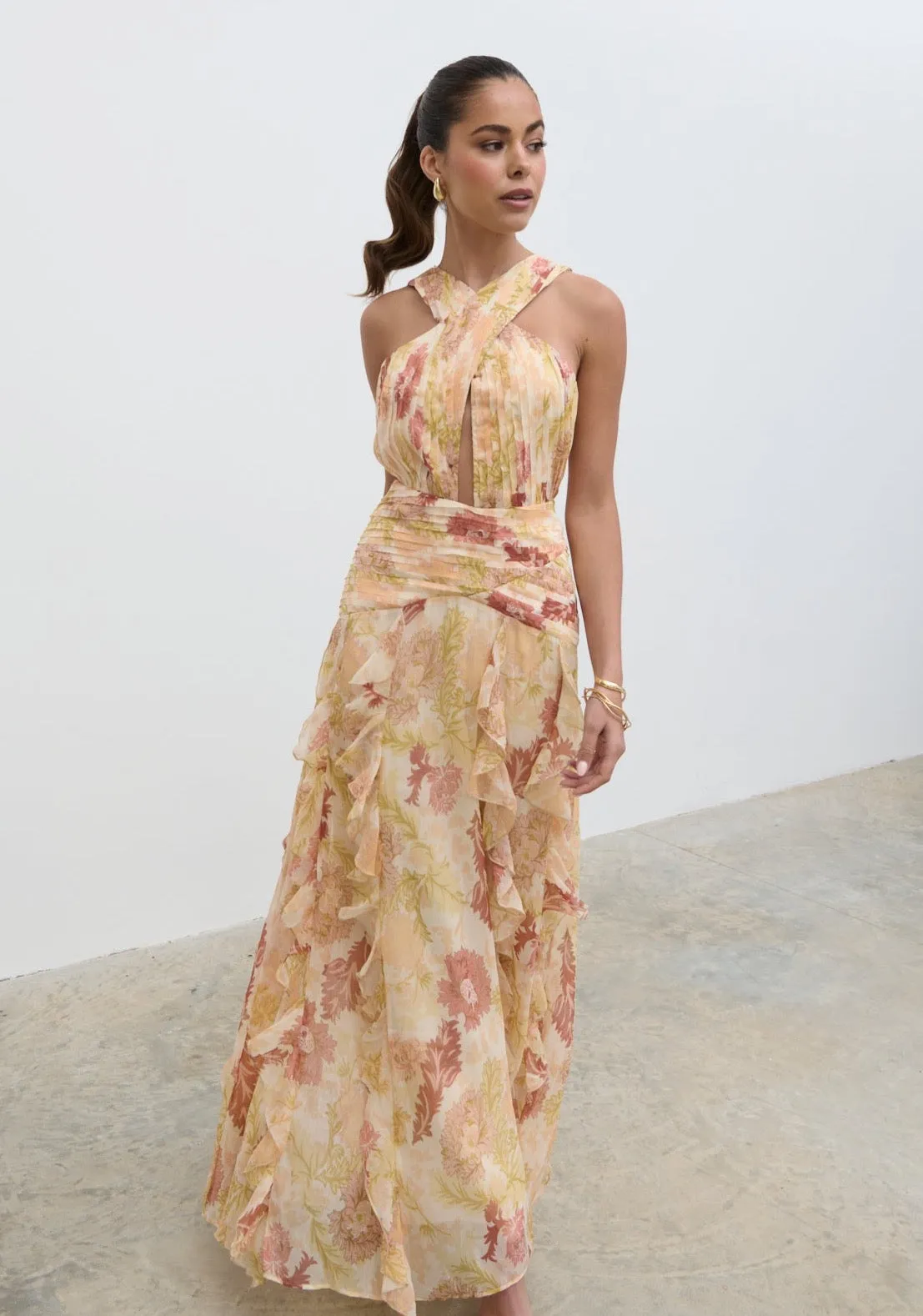 Brielle Maxi Dress - Terracotta Petal