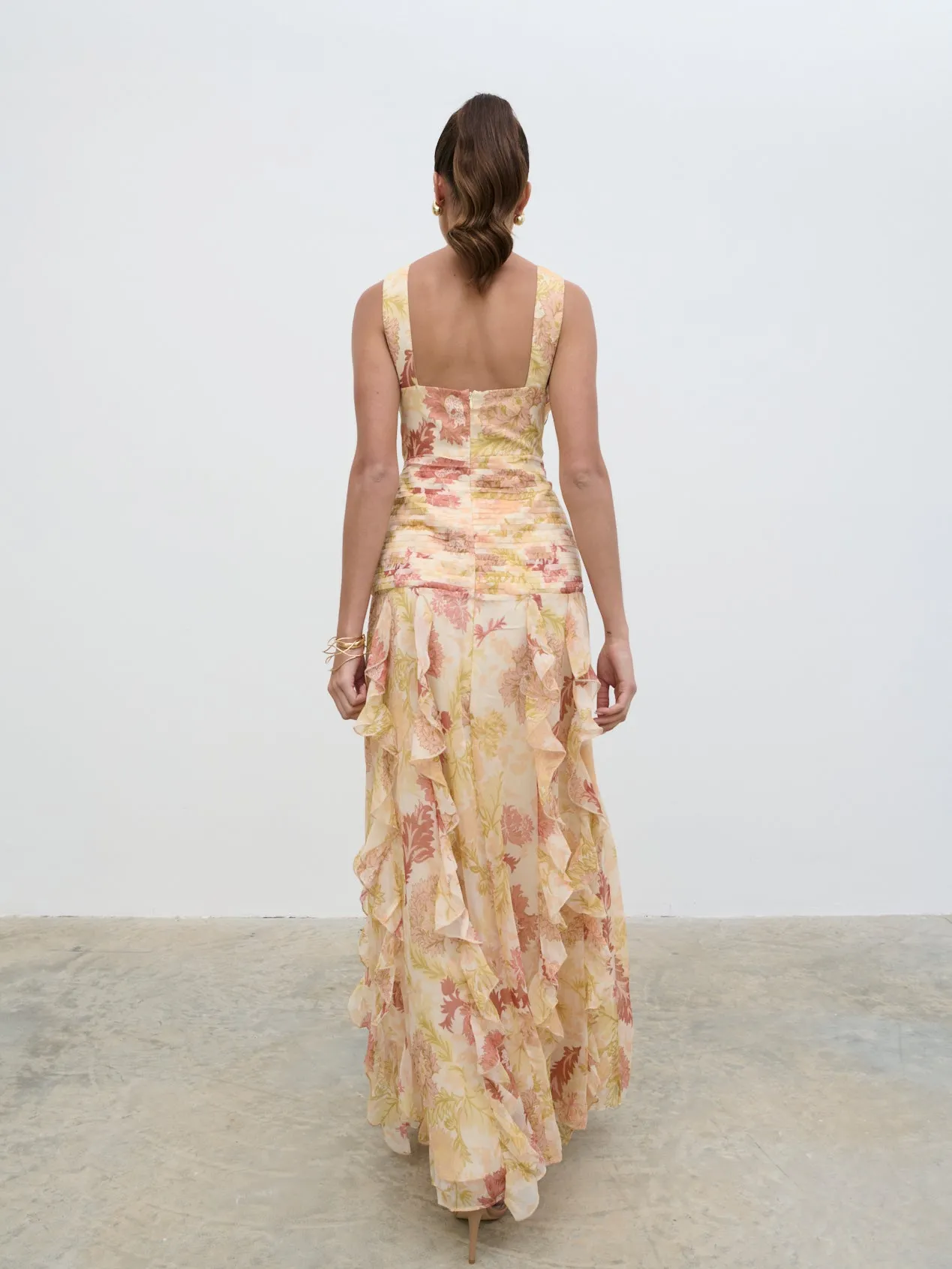 Brielle Maxi Dress - Terracotta Petal