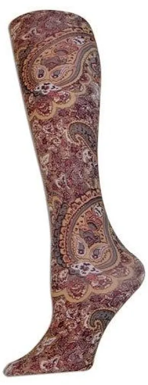 Brown Paisley Tights Large/Tall