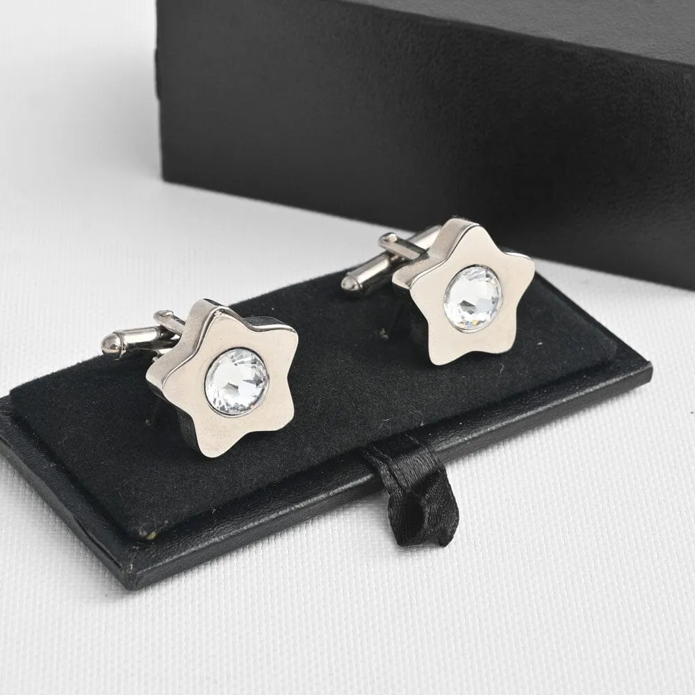 Burgos Fancy Men's Stone Design Cufflinks Set