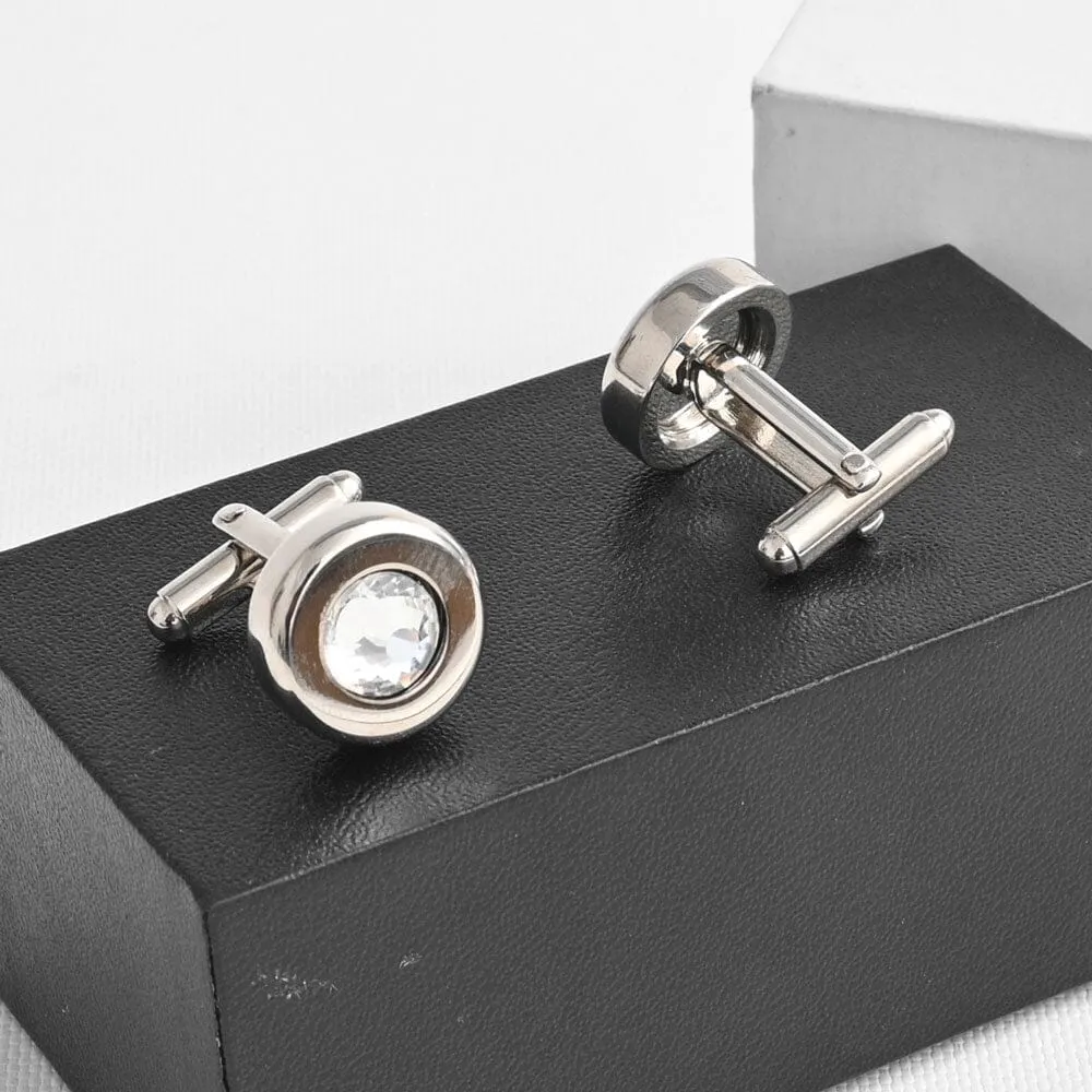Burgos Fancy Men's Stone Design Cufflinks Set