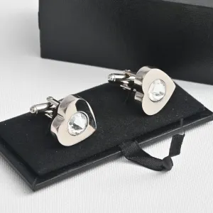 Burgos Fancy Men's Stone Design Cufflinks Set