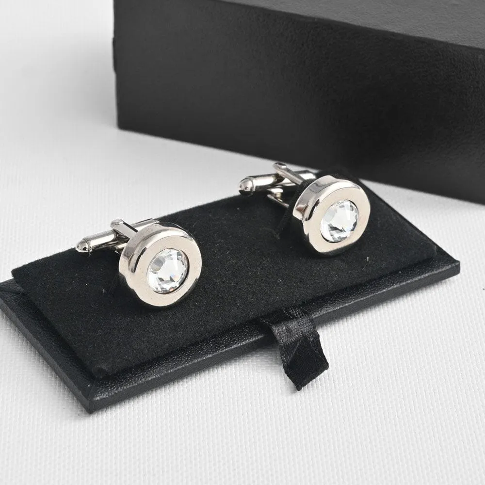 Burgos Fancy Men's Stone Design Cufflinks Set