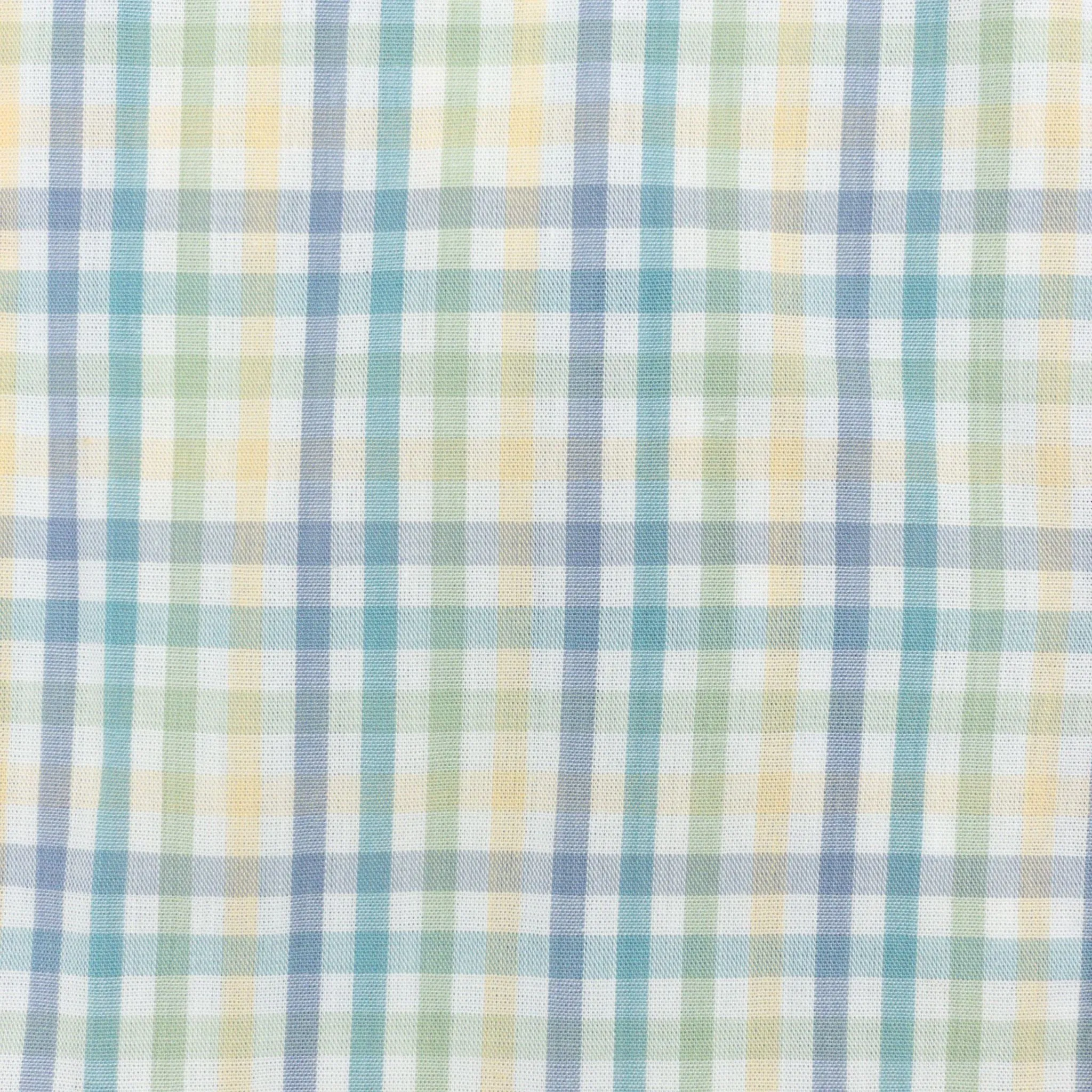 Button-down Dress Shirt - Green & Turquoise Plaid