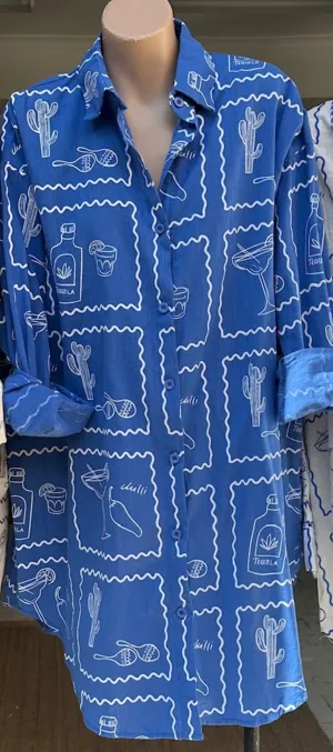 By Frankie Cactus Tequila Shirtdress
