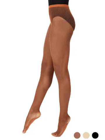 Cabaret Dance Quality Seamless Fishnet Tights 324 - Black   3 "nudes"