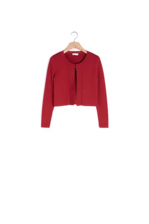 Cardigan court en maille