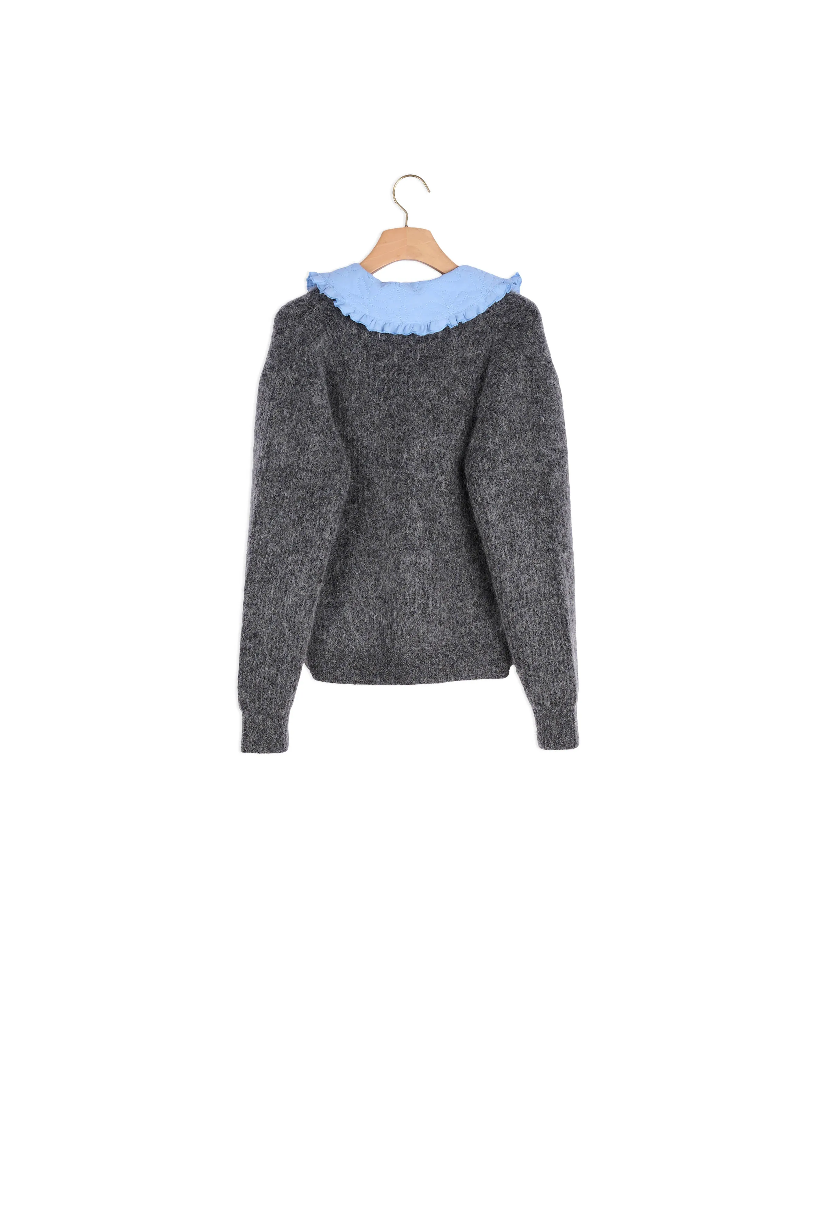 Cardigan en maille à large col