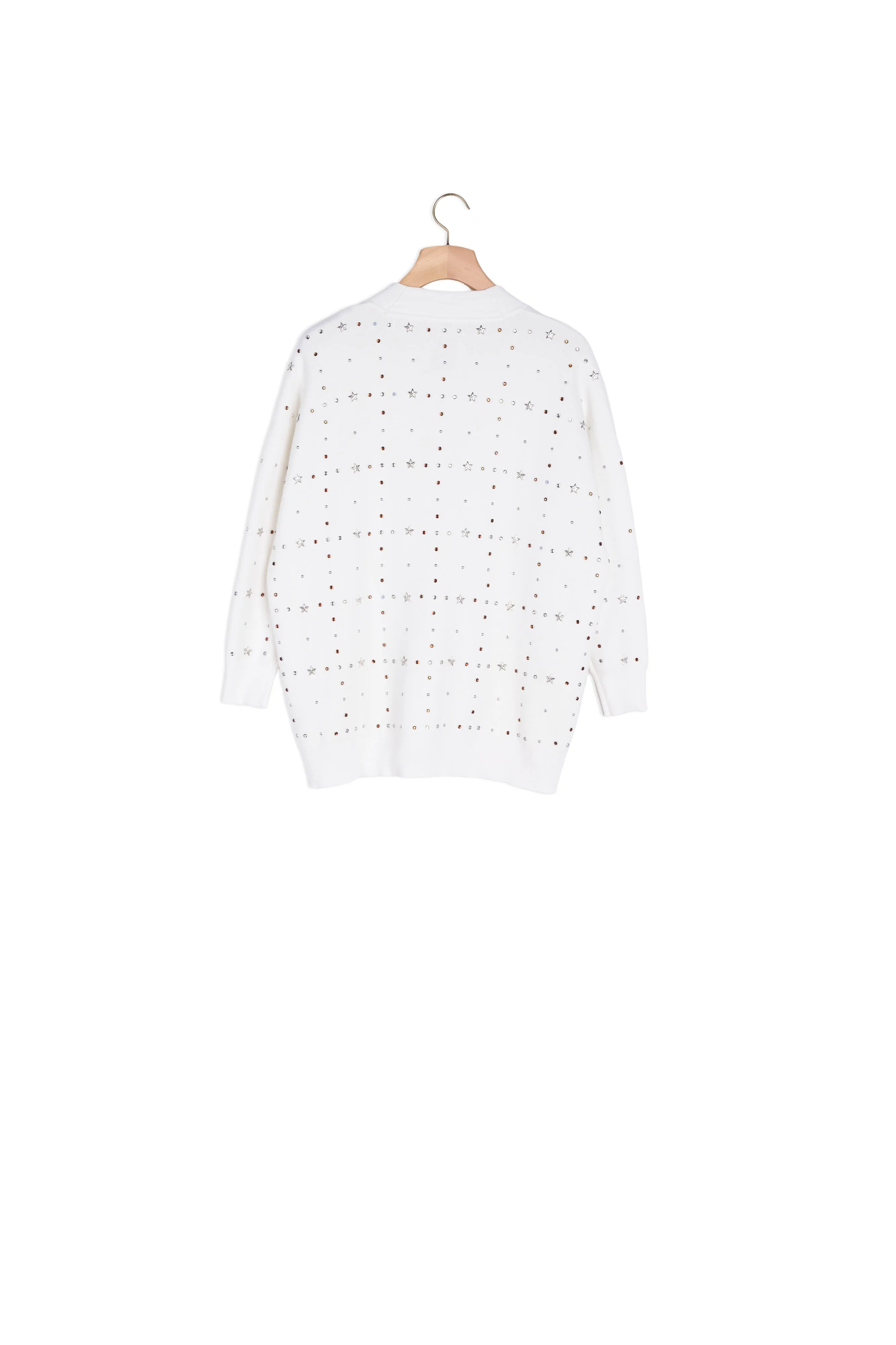 Cardigan oversize orné de rivets bijoux