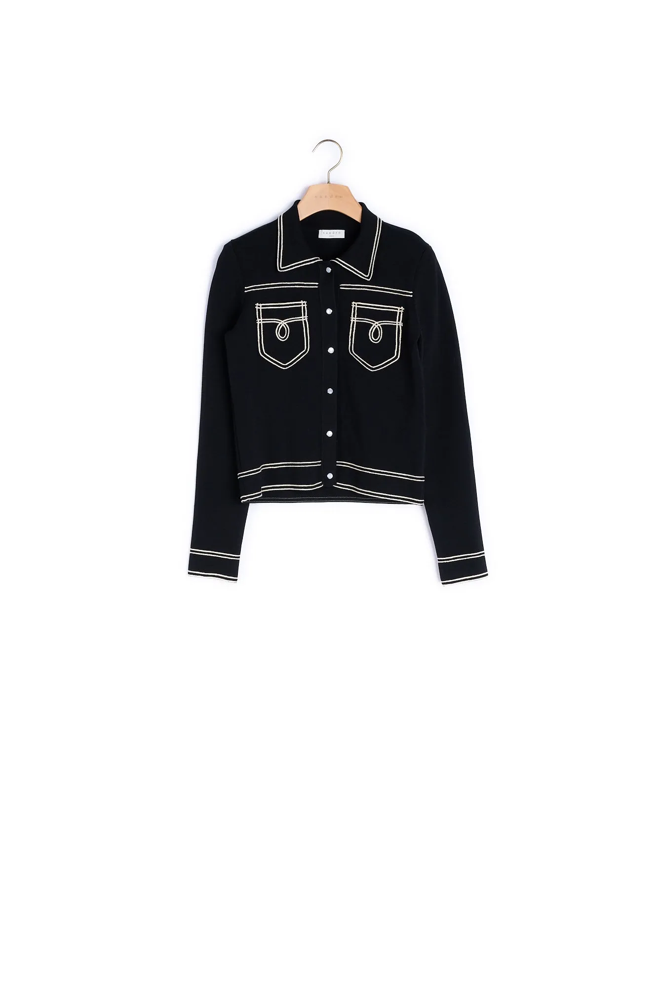 Cardigan à surpiqûres