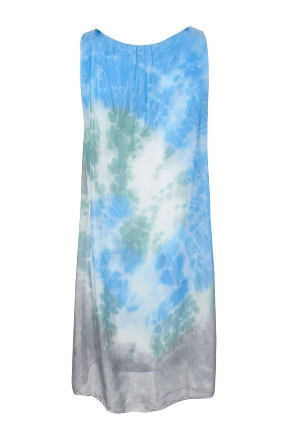 Carre Noir Scoop Neck Sleeveless Multi Print Shift Dress