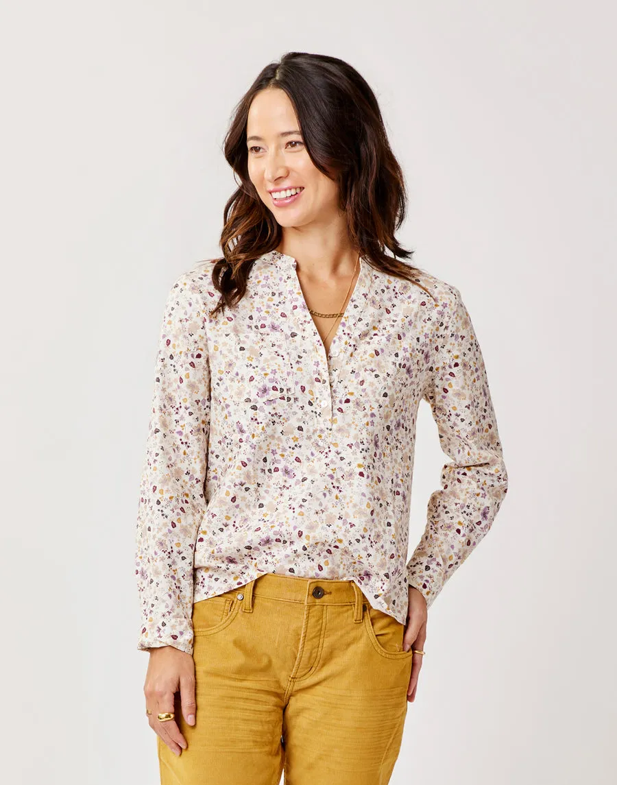 Carve Designs Dylan Twill L/S Shirt-Cloud Floral