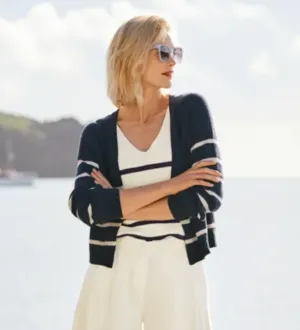 Castle Beach Striped Cardigan