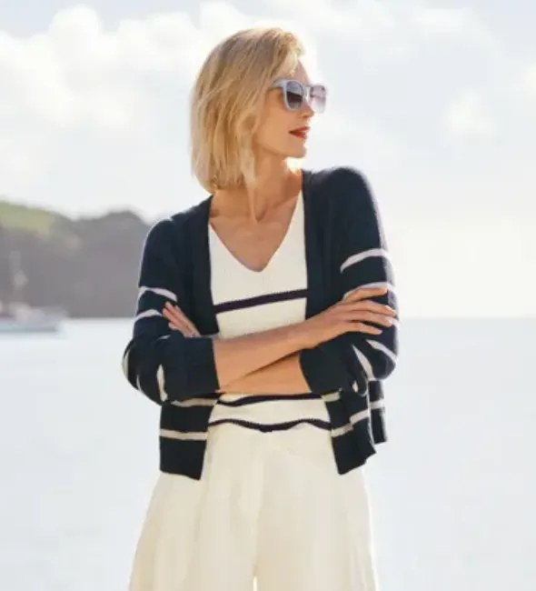 Castle Beach Striped Cardigan