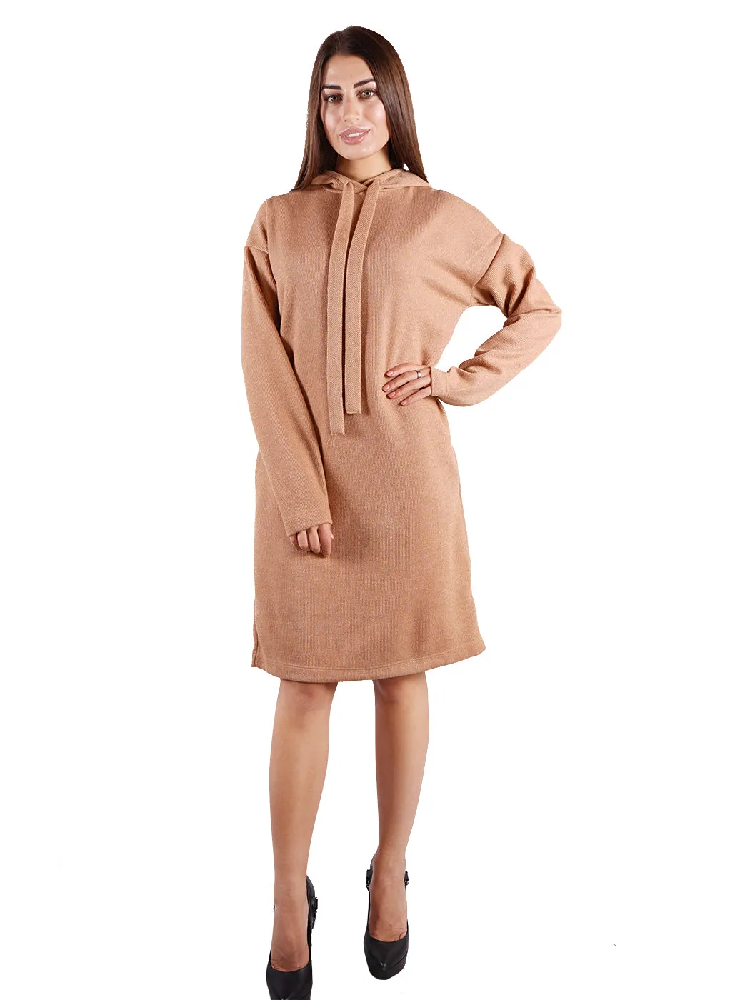 Casual Hoodie Pullover Sweater Dress