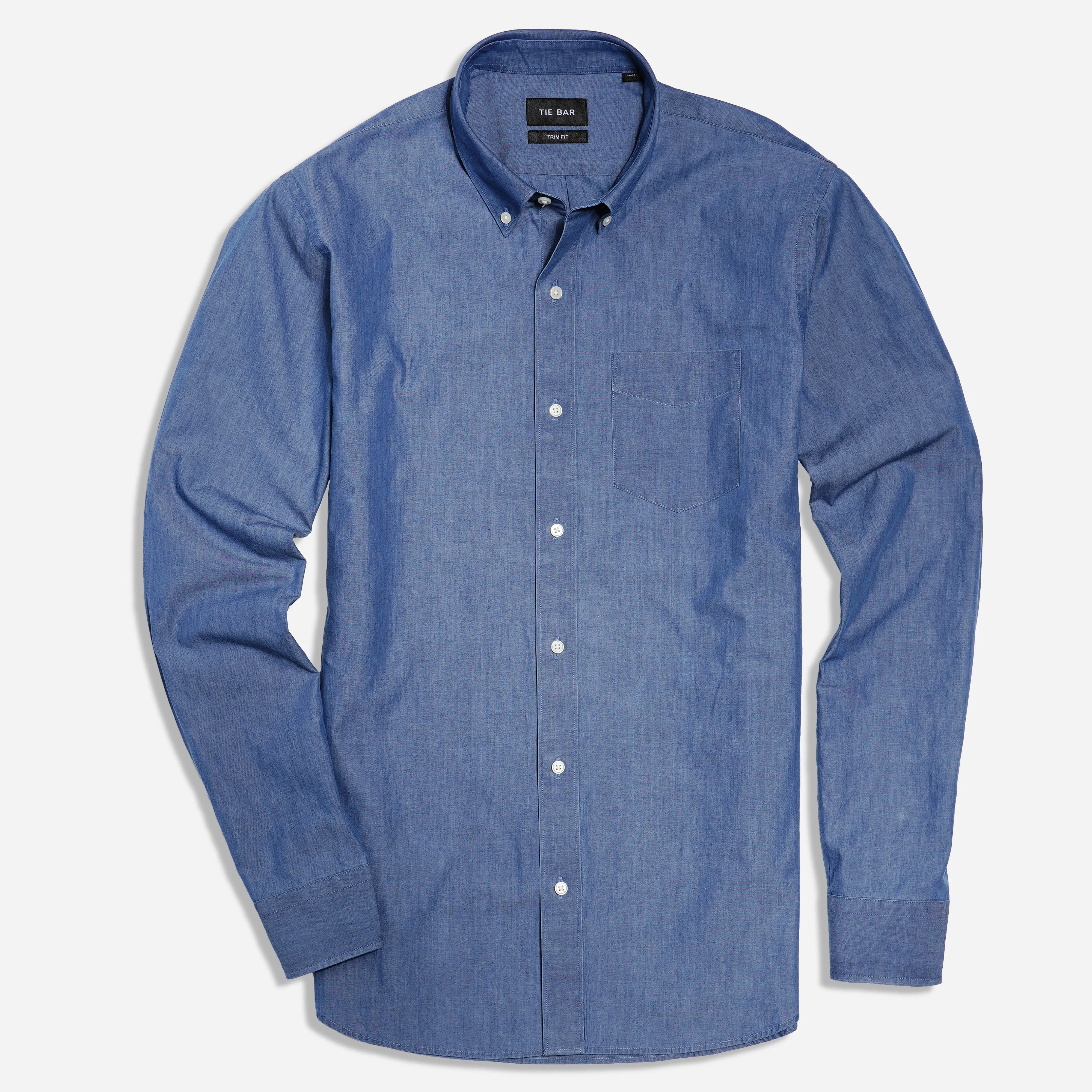 Chambray Medium Wash Dress Shirt