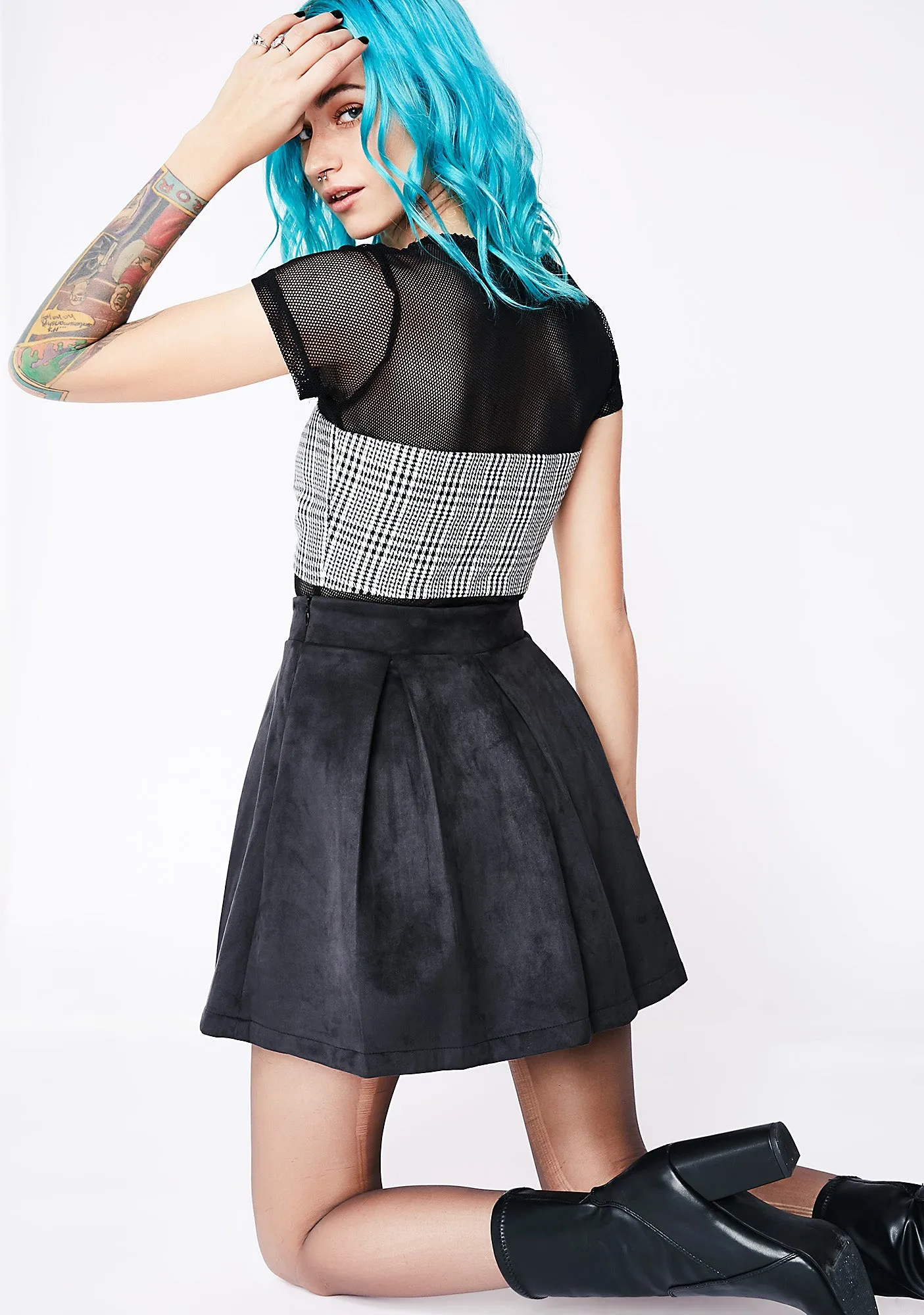 Change Of Pace Pleated Skirt
