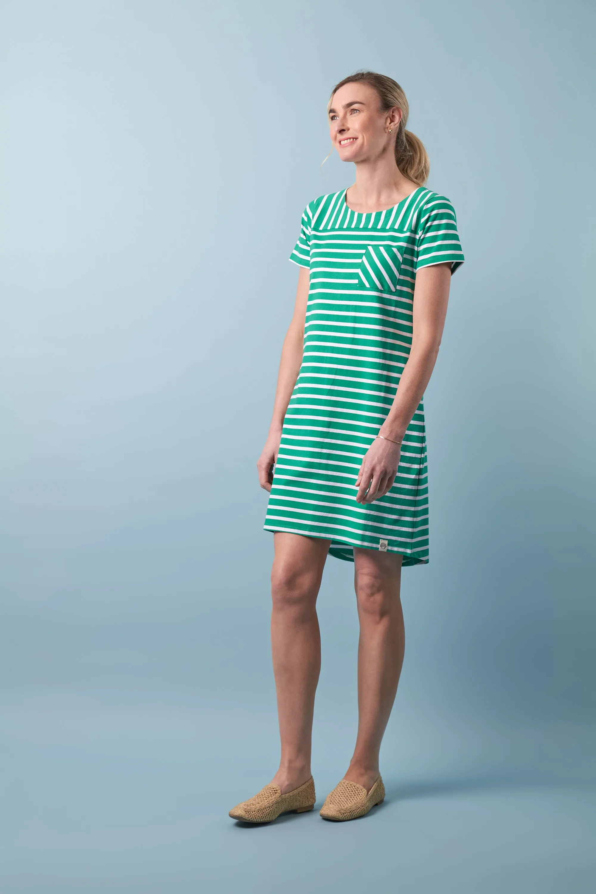 Charlie Jane Milford Dress - Green/White