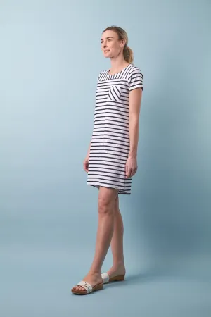 Charlie Jane Milford Dress - White/Navy