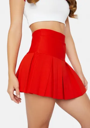 Cherry Wicked Scholar Pleated Mini Skirt