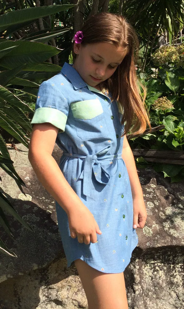 Childs shirt pdf sewing pattern for boys & girls WILLOW SHIRT  sizes 4-14 years