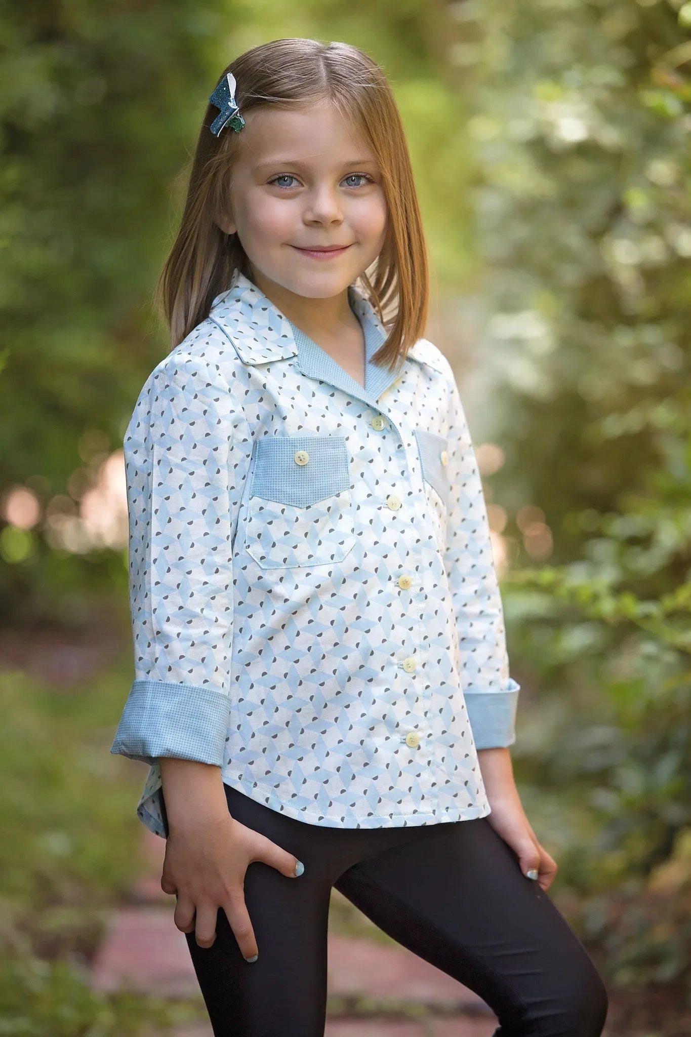 Childs shirt pdf sewing pattern for boys & girls WILLOW SHIRT  sizes 4-14 years