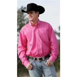 Cinch Men's (MTW1103320) Long Sleeve Button-Up Shirt - Pink