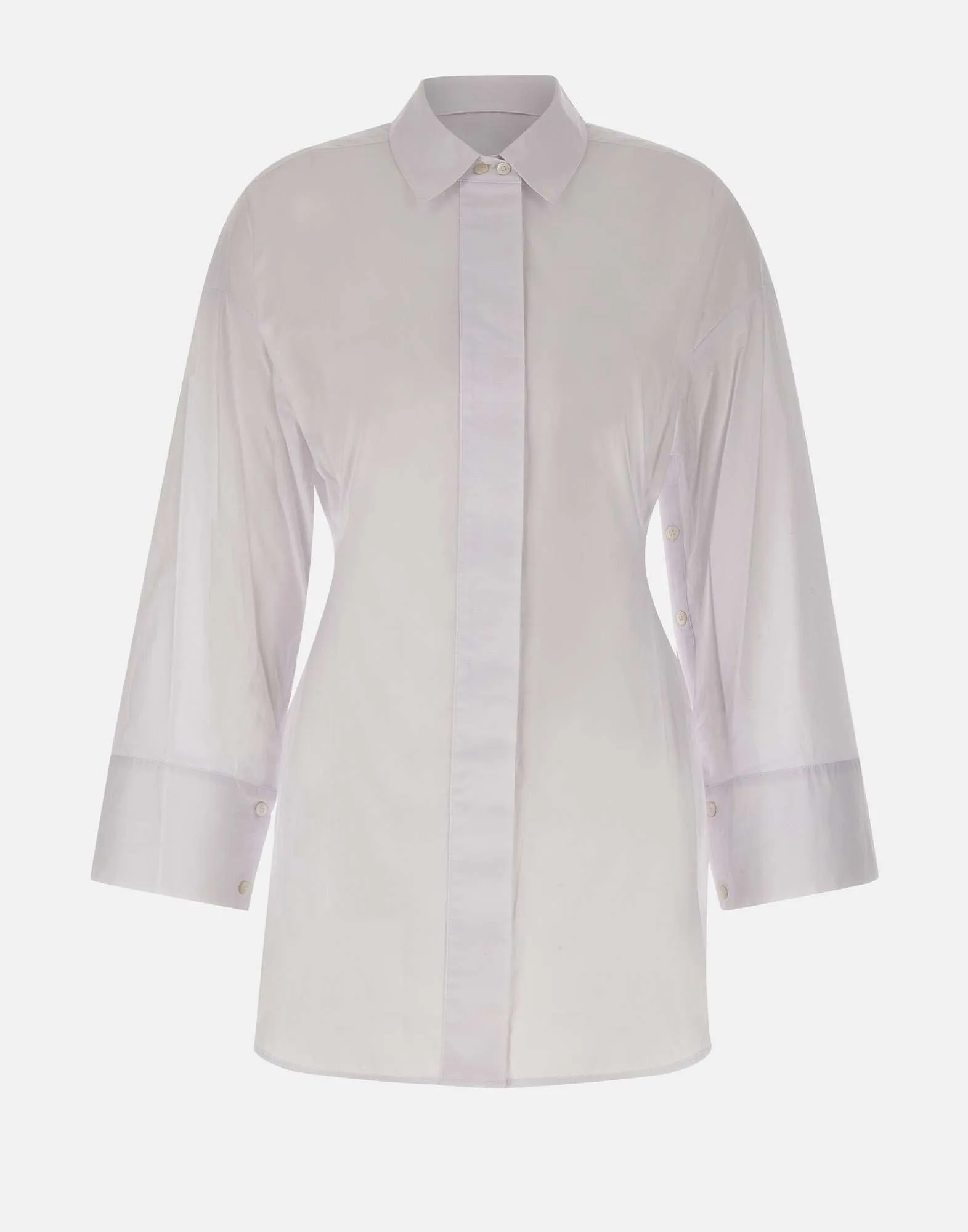 Cindy White Cotton Shirt Dress
