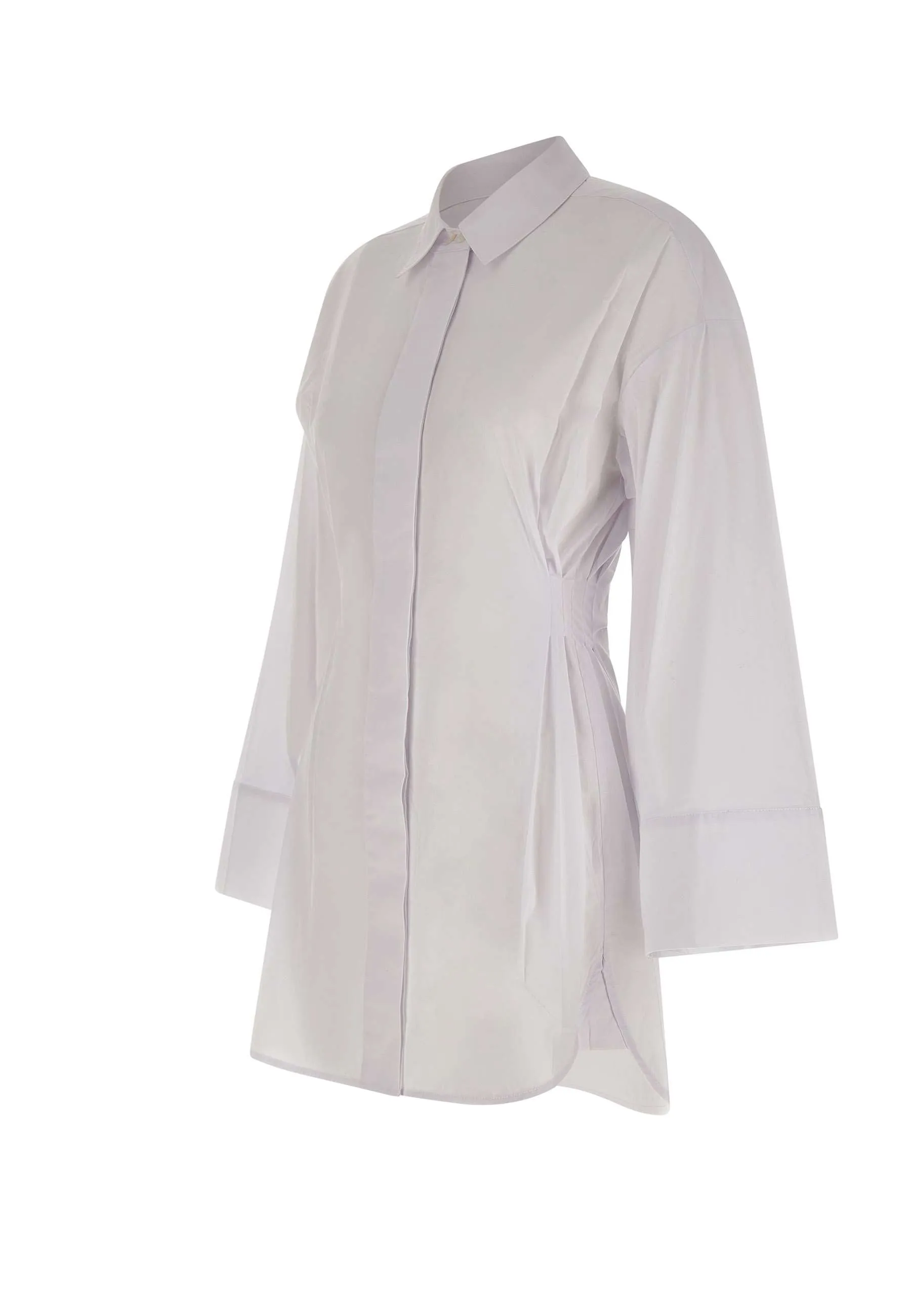 Cindy White Cotton Shirt Dress