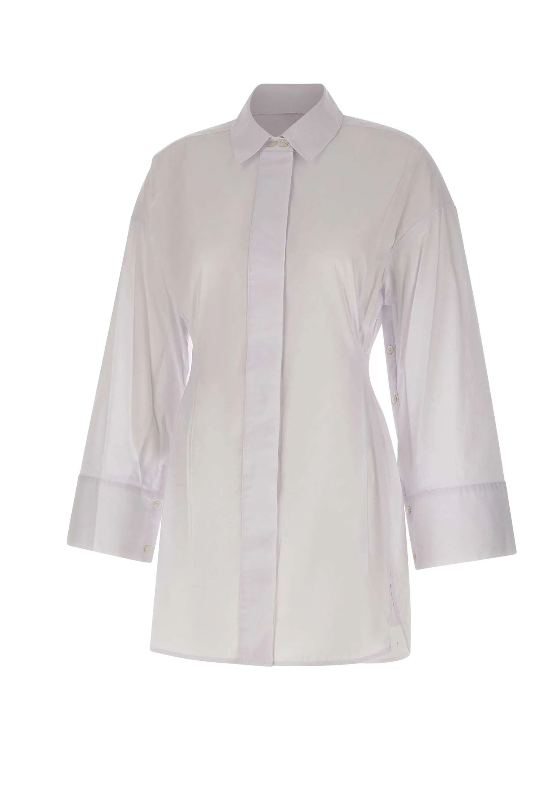 Cindy White Cotton Shirt Dress