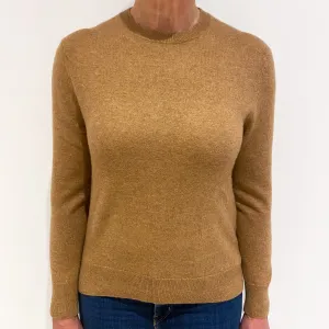 Cinnamon Brown Cashmere Crew Neck Jumper Medium