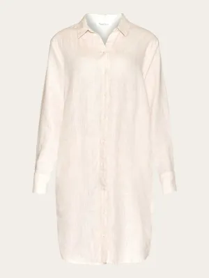 Classic linen dress - Light feather gray