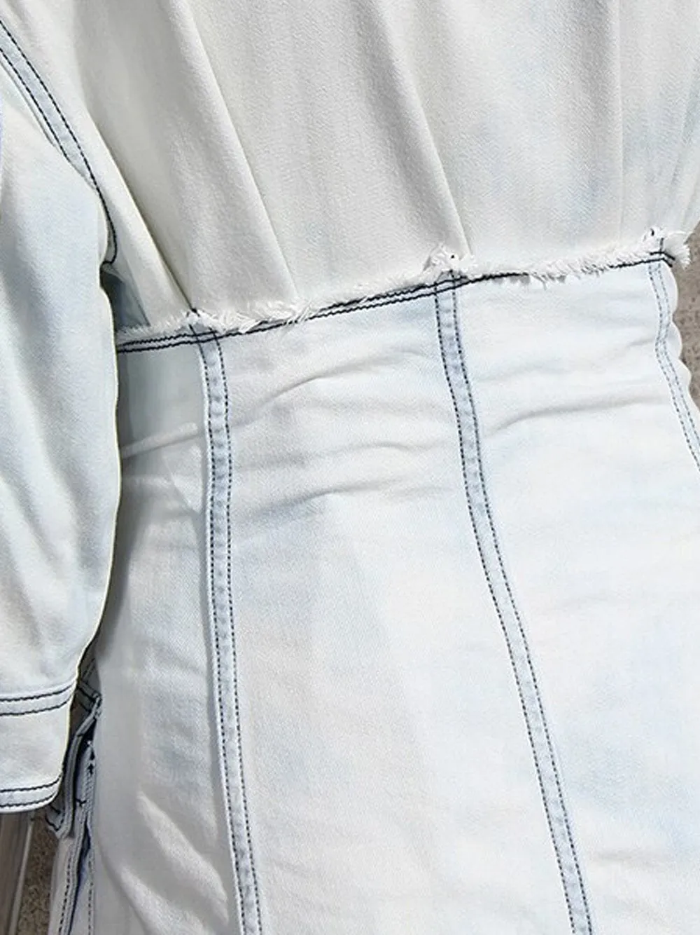 CLILLA Denim Shirt Dress & Mini Skirt Set