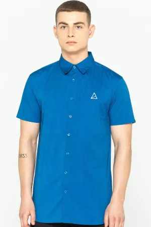 Clinton Men's Short Sleeve Shirt - Royal Blue