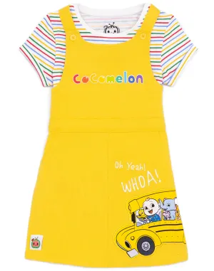 Cocomelon Girls Pinafore Dress & T-Shirt Set