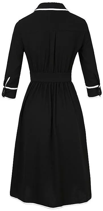 Color-Contrast Shirt-Dress