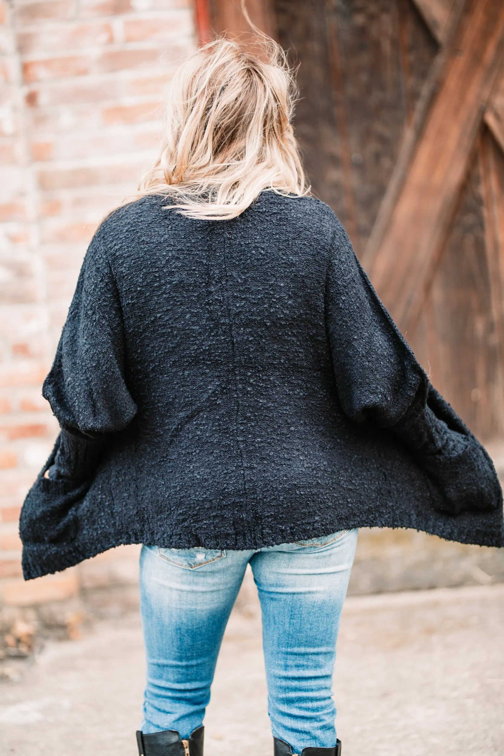 Committed To Love Black Cardigan