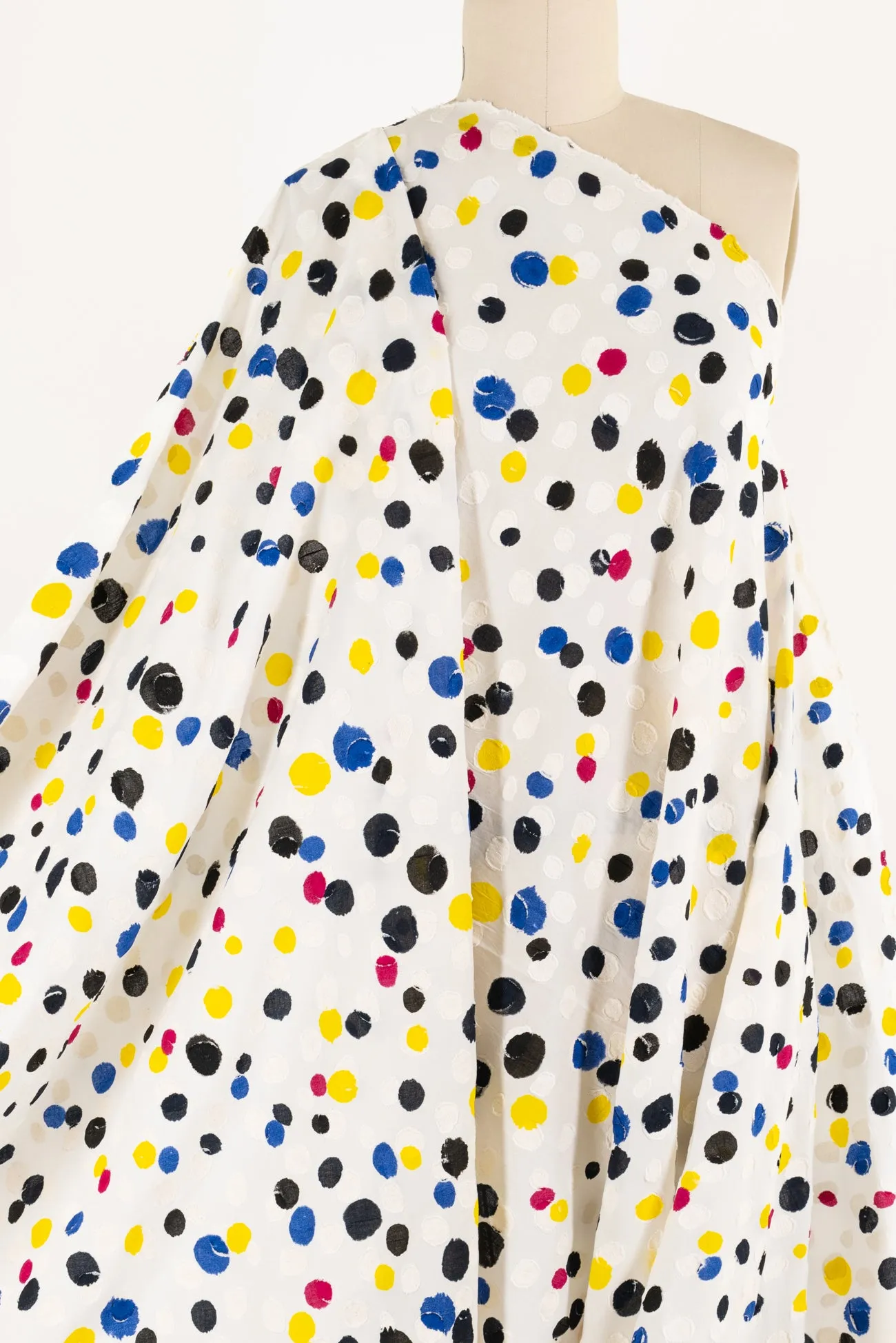 Confetti Dots Jacquard Italian Cotton Woven