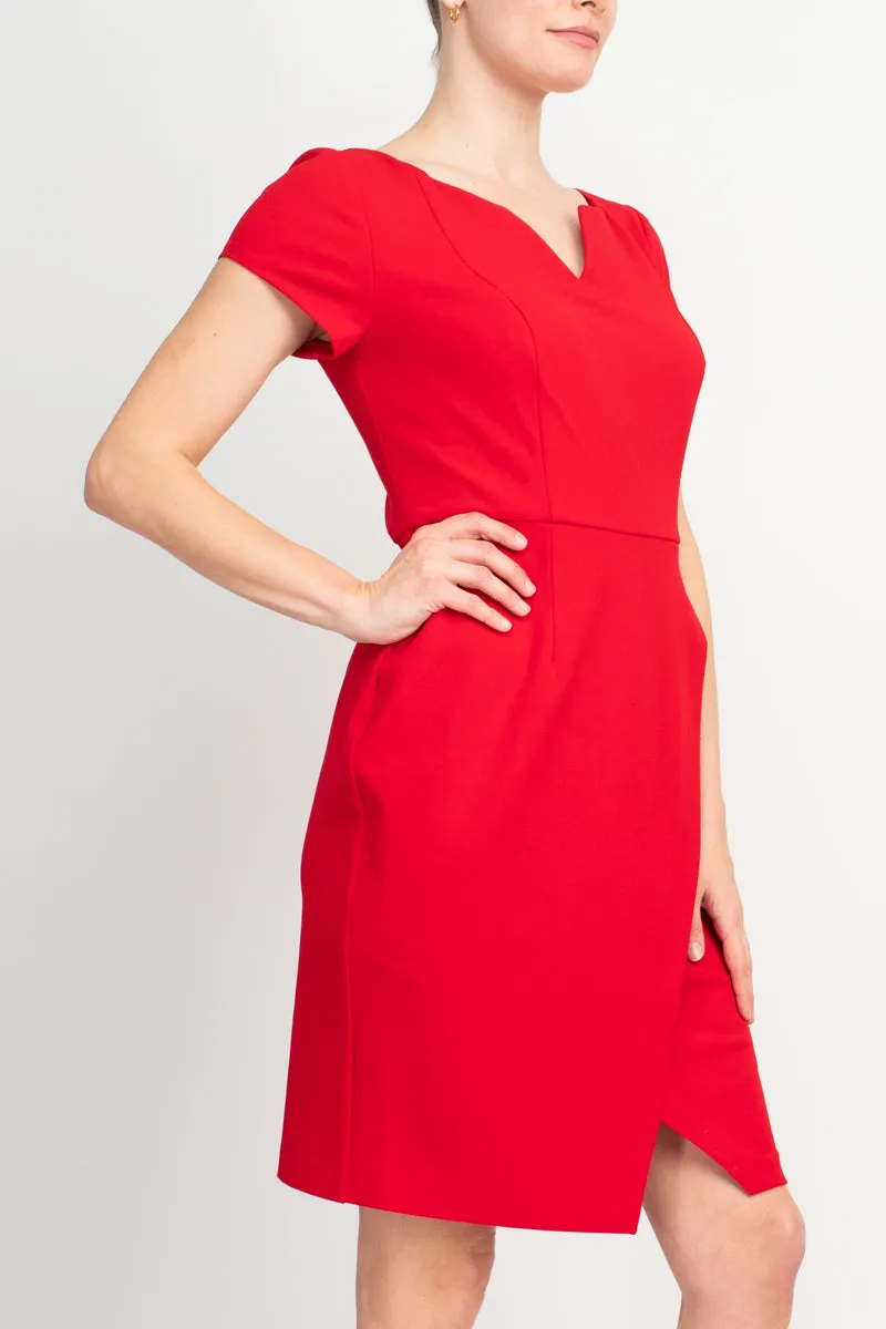 Connected Apparel Matte Jersey Sheath Dress