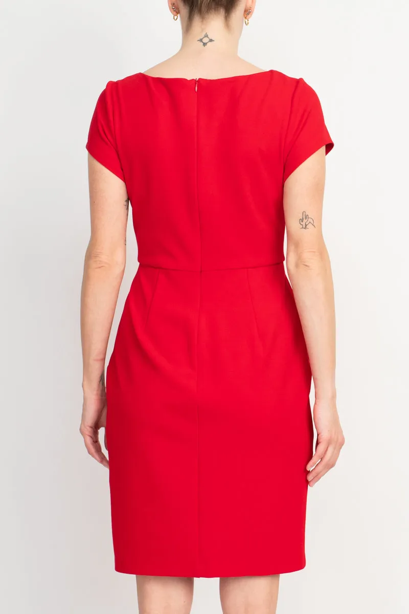 Connected Apparel Matte Jersey Sheath Dress