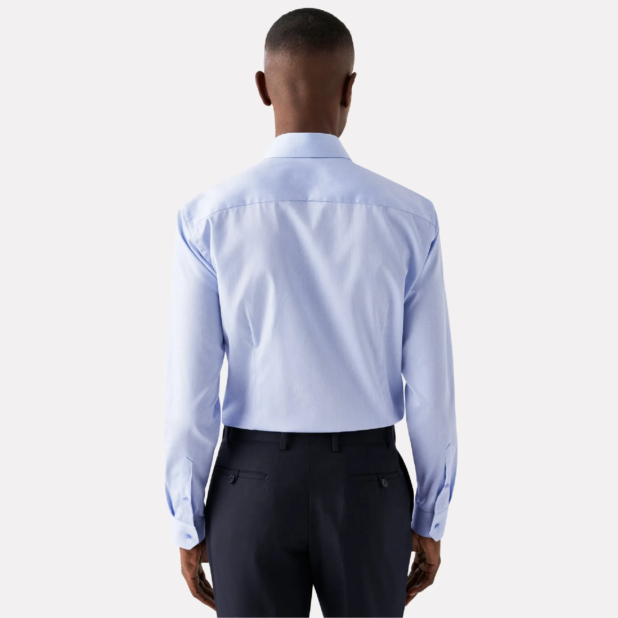 Contemporary Fit Signature Twill with Contrast Paisley Details / Light Blue