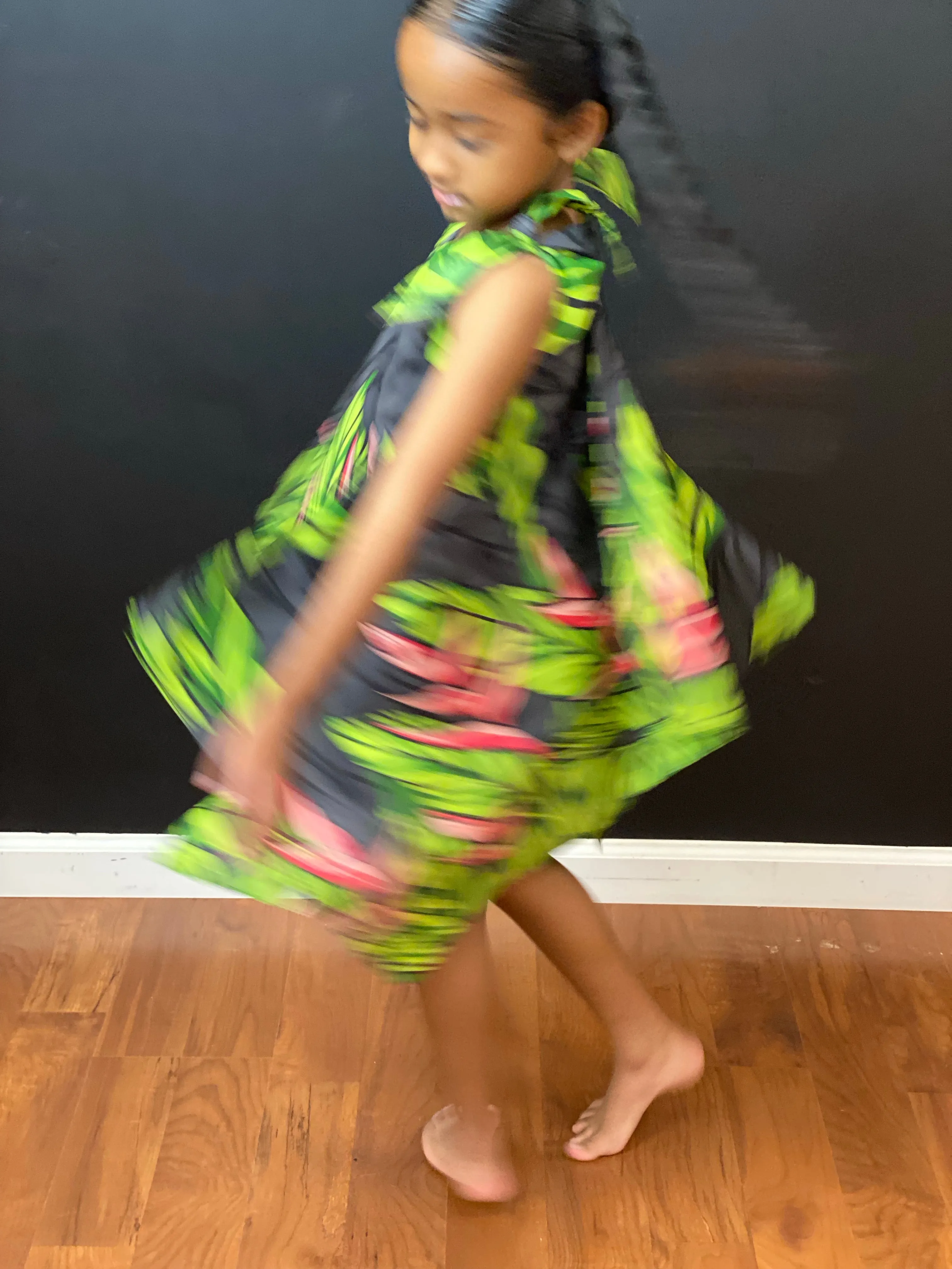 Coradorables GIRLS Black Ginger Handkerchief Dress