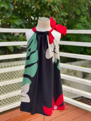 Coradorables GIRLS Mod Aloha Black Signature Ribbon Dress