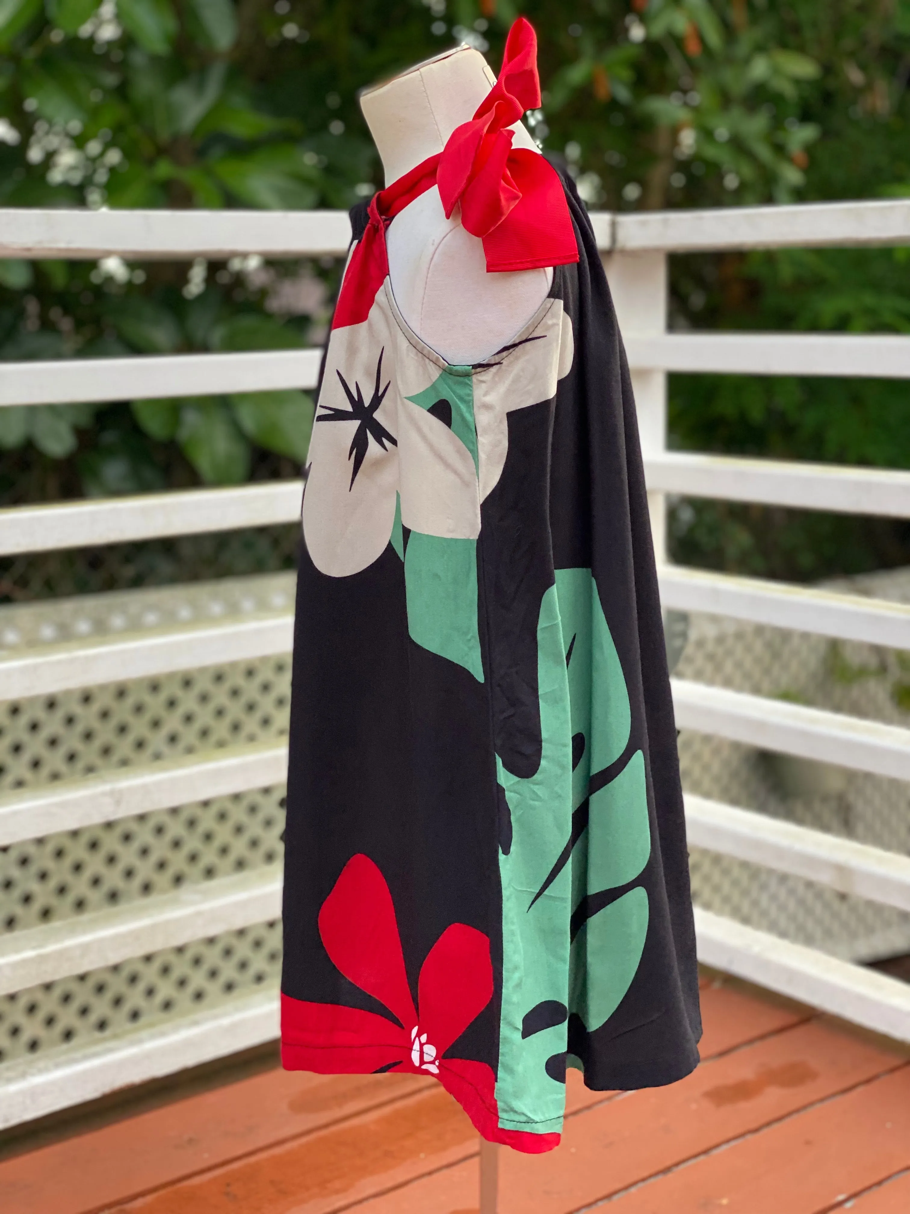 Coradorables GIRLS Mod Aloha Black Signature Ribbon Dress