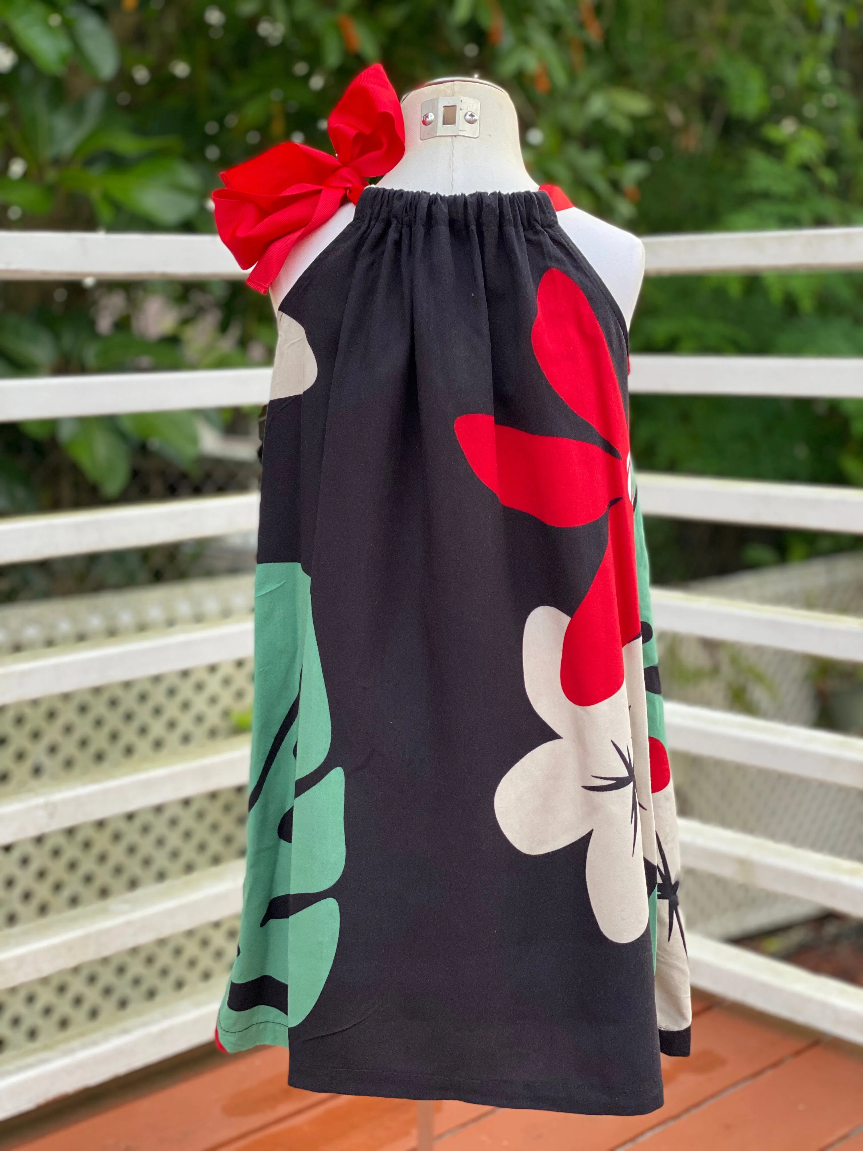 Coradorables GIRLS Mod Aloha Black Signature Ribbon Dress