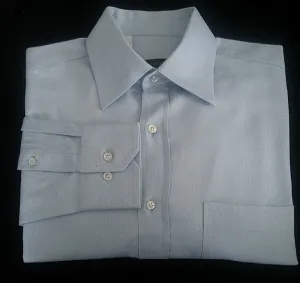 Corneliani Blue Cotton Twill Dress Shirt- size 15.5 (39)