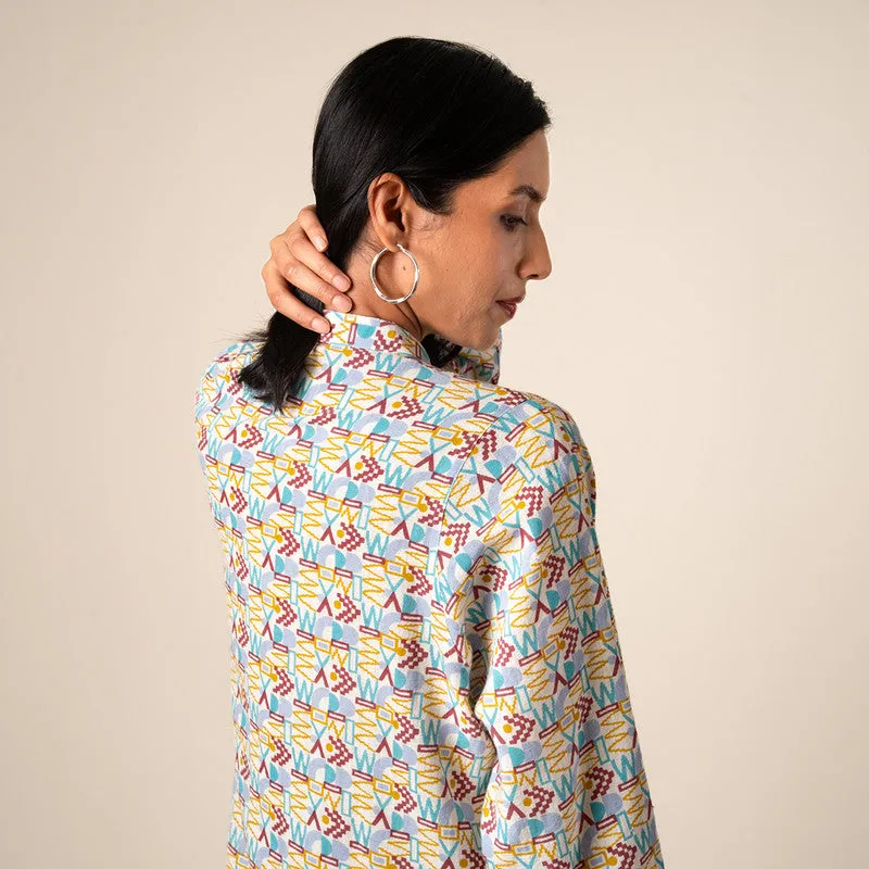 Cotton Long Shirt Dress For Women | Knee Length | Multicolour